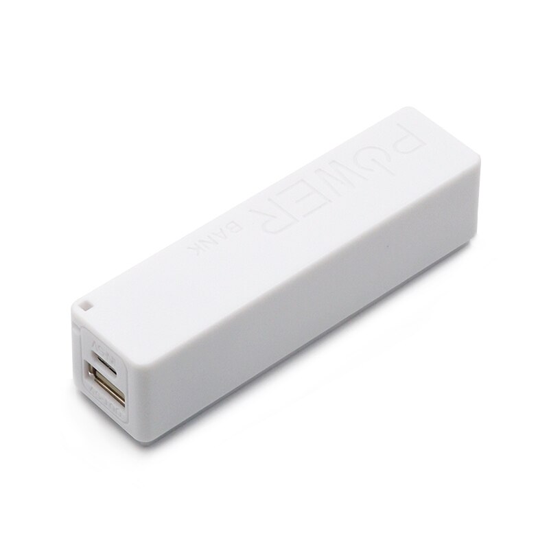 Batterie externe 18650 chargeur de batterie de secours externe avec porte-clés USB chargeant les téléphones mobiles pour le téléphone Portable: White
