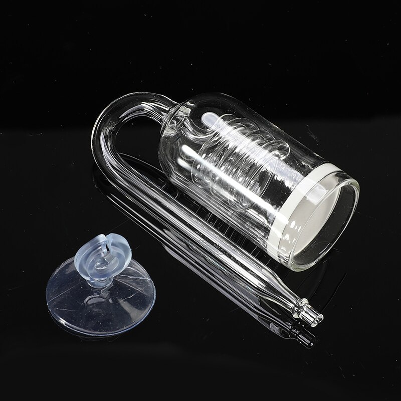 1 pc akvarier  co2 diffuser til 60 ~ 300l planter glastank forstøver  co2 forstøver spiral glasrør solenoide regulator