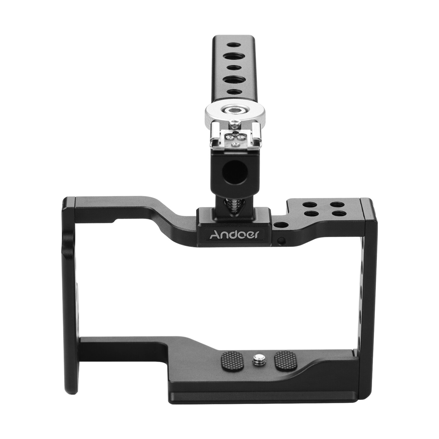 Andoer Camera Cage Video Accessories Kit with Top Handle Camera Case Bracket Extension Thread Holes Cold Shoe Mount for Sony