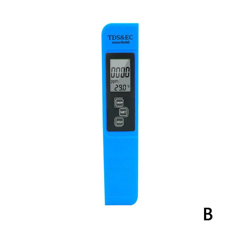 TDS Meter Digital Water Tester Digital 0.0-14.0 PH Meter Filter 0-9990ppm Aquarium TDS&amp;EC Tester LCD Water PPM Purity X8A7: B