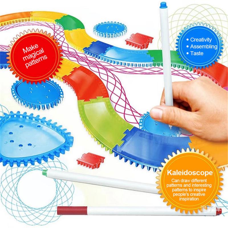1 Set Van Art Schilderen Template Caleidoscoop Puzzel Onderwijs Briefpapier Ovale Opstellen Diagram Multifunctionele Art Schilderen Heerser