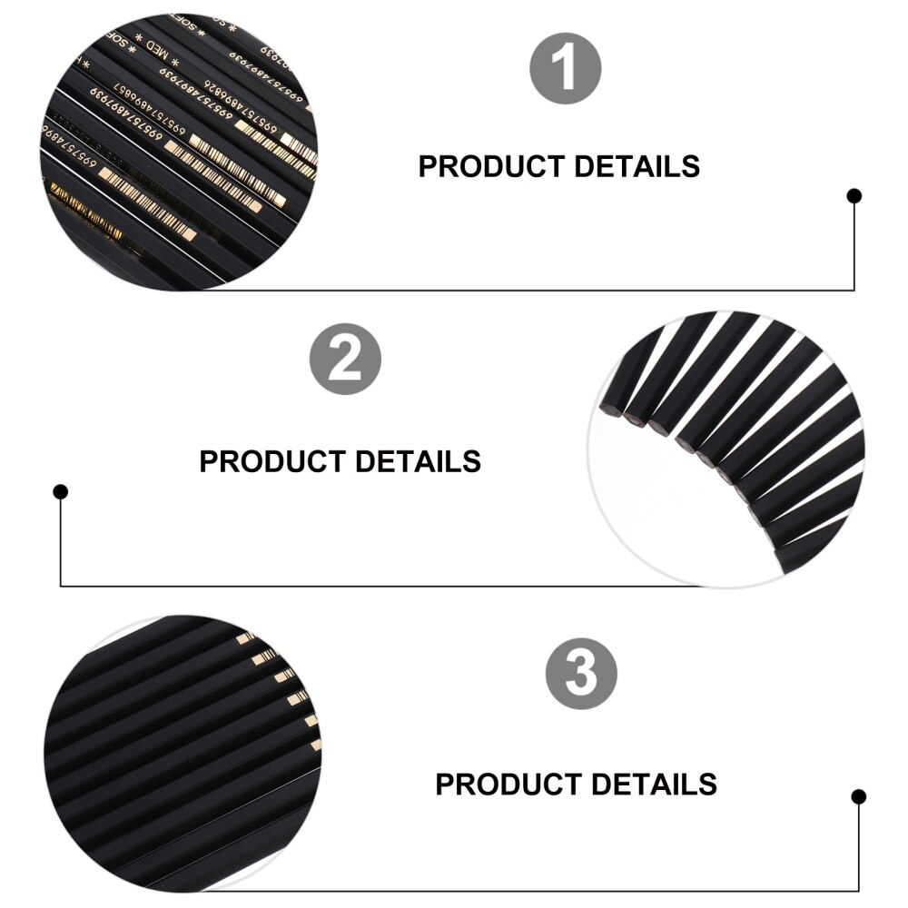 10pcs Durable Sketch Pencils Drawing Artist Pencils Helpful Painting Supply