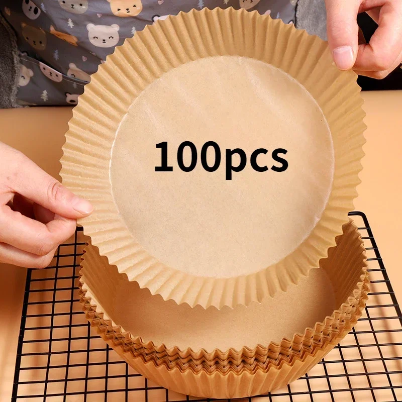 50/100 pezzi di carta antiaderente per alimenti, friggitrice ad aria, carta usa e getta, forno a microonde, carta per friggere, cucina, dessert, barbecue, utensili da forno