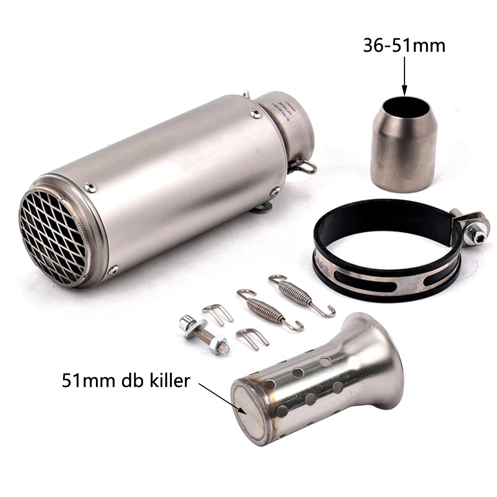 51mm 61mm Motorcycle Exhaust Pipe SC Racing Project Escape Moto Muffler For Pit Bike Cafe Racer pcx r6 z900 mt07 g310gs er6n fz6