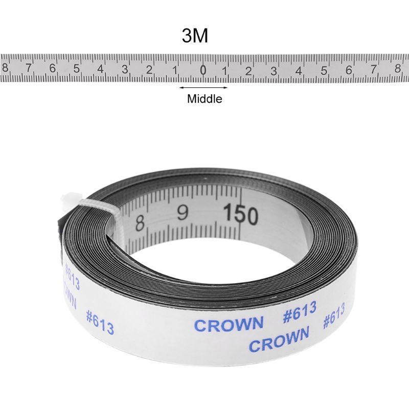 Miter Track Tape Measure Self Adhesive Metric Stainless Steel Scale Ruler 1M-3M For T-track Router Table Saw Woodworking Tool: 03