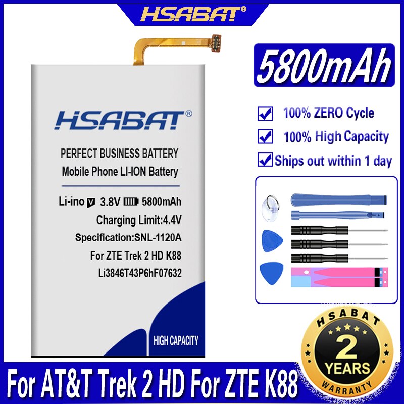 Hsabat Li3846T43P6hF07632 5800 Mah Batterij Voor At & T Trek 2 Hd Trek 2 Hd Lte Voor Zte K88 Batterijen