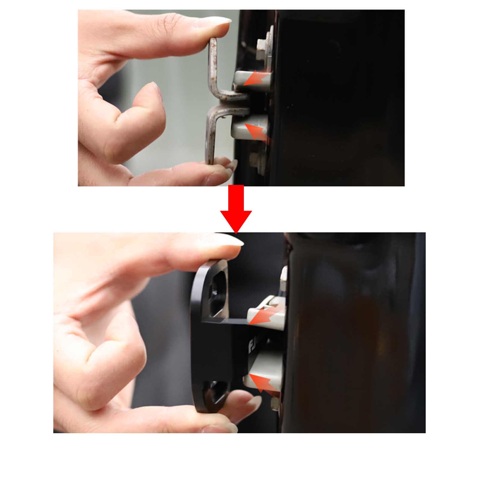 For Toyota FJ Cruiser 2007 Black Rear Door Tailgate Stopper Prevent Move