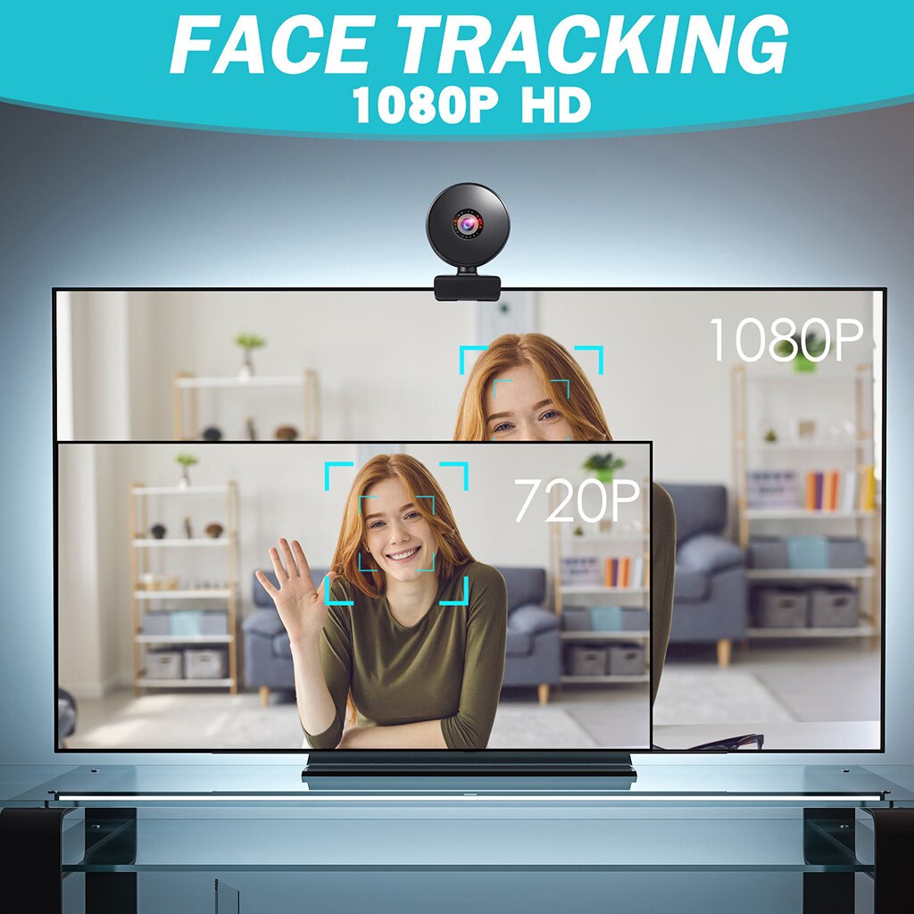 Webcam 1080P Camera USB Built-In Microphone Full High Definition Web Camera USB Plug&amp;Play for Computer Live Broadcast