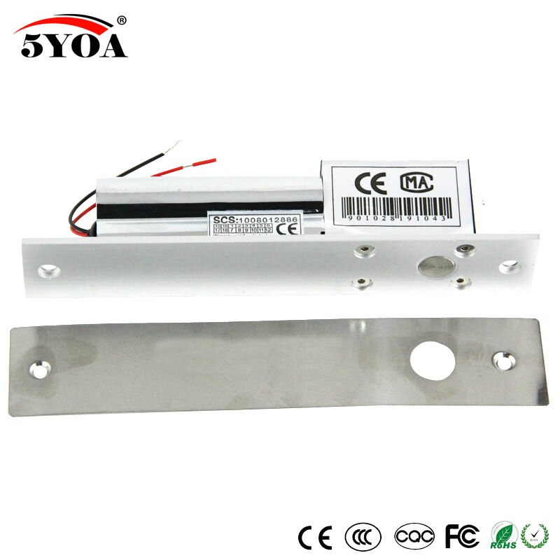 Electric Bolt Lock Low Temperature Delay Setting DC 12V Stainless Steel Heavy-duty Fail-Safe Door Access Control Security