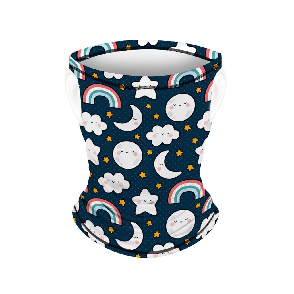Unisex barn utendørs sprot magisk skjerf barn utendørs print sømløs øre ansiktsmaske sport skjerf hals tube ride ansiktsmaske #p30: Grønn / M