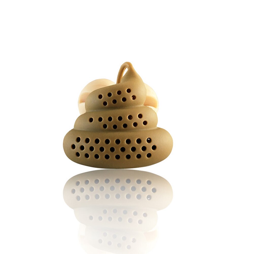 Poo turd form silikon te sil filter te infuser te filter diffusor spøk triks rekvisitter tepose tekanne kjøkken tilbehør