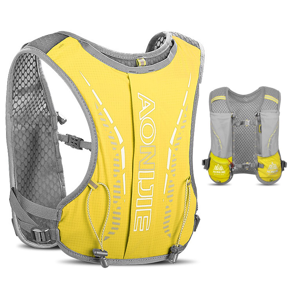 AONIJIE C9105 Ultra Vest 5L Hydration Backpack Cute Drawing Pack Bag Children Cross-country Backpack For 6-12 Years: Yellow Color