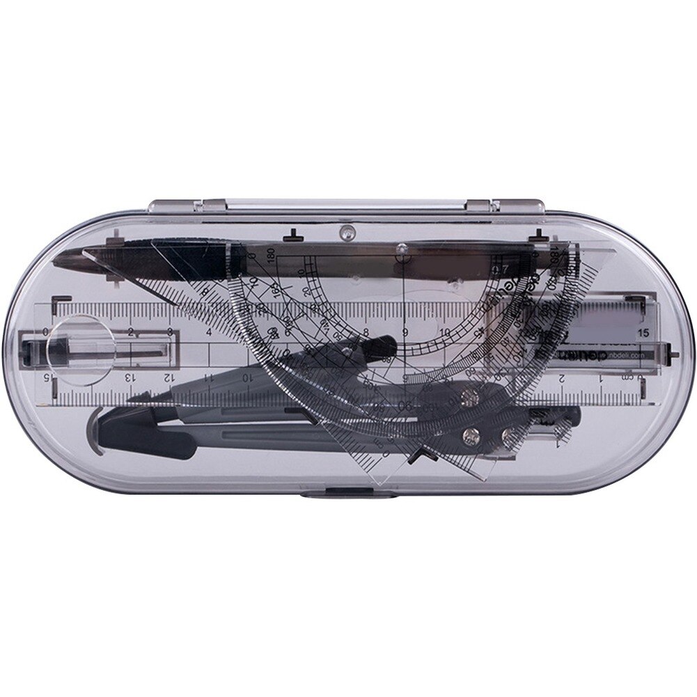 8PCS/Set Drawing Compass Ruler Kit Students School Stationery Examination Math Learning Tools