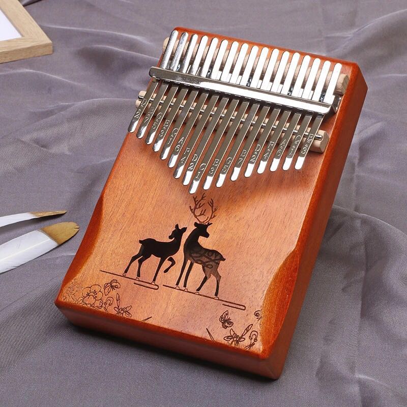 Kalimba, 17 teclas, Pulgar, Piano, de gran , dedo de caoba, Piano portátil, 17 teclas, teclado de música, instrumento