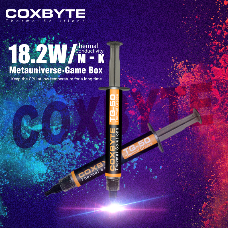 Grasa de pasta térmica Coxbyte de 18,2 W/mk para procesador AMD Intel, Enfriador de CPU, ventilador de refrigeración de ordenador, yeso disipador térmico compuesto VGA GPU
