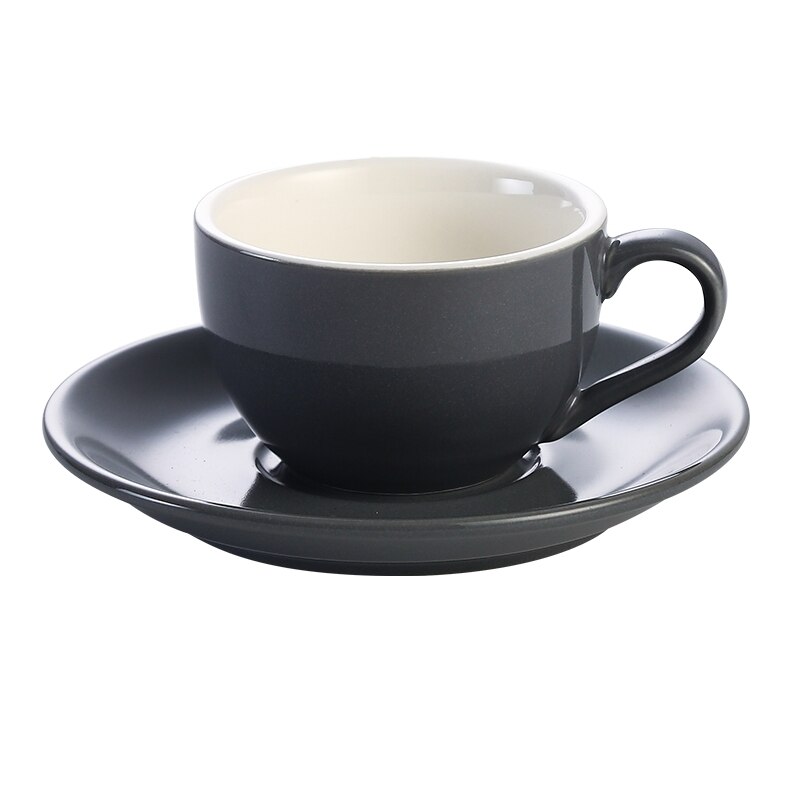 Tasses à café en céramique de de 150ml, ensemble de tasses à fleurs Cappuccino simples de style européen, Latte: 8bright