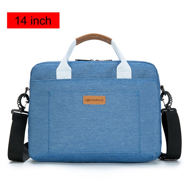 13 14 15.6 17.3 inch Laptop Bag Air Cushion Business Briefcase Office Computer Macbook Handbag Documents Crossbody Bags XA62C: Blue 14in