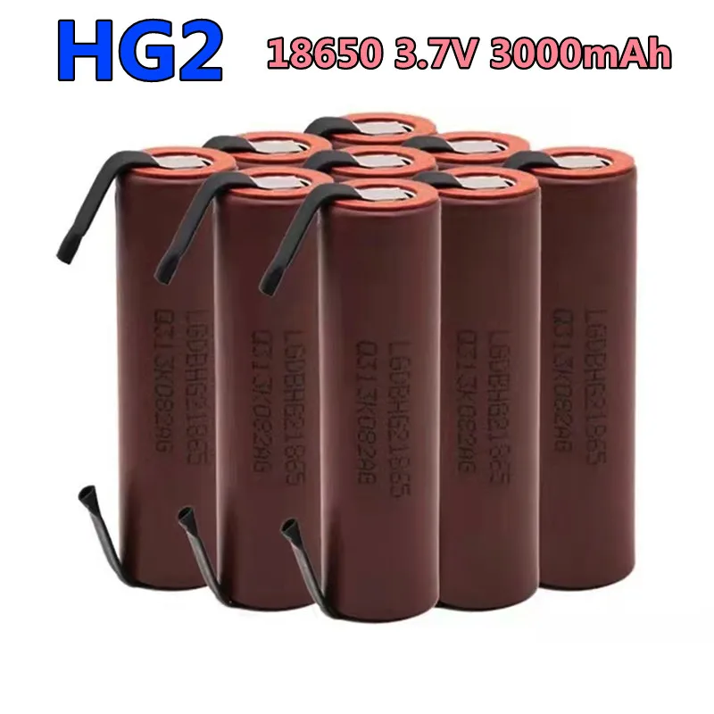 Original.Recargable.HG2-batería. De Litio,3,7 V, 3000mAh,para.18650.HG2.30A, Juguetes,Linterna, Herramientas.