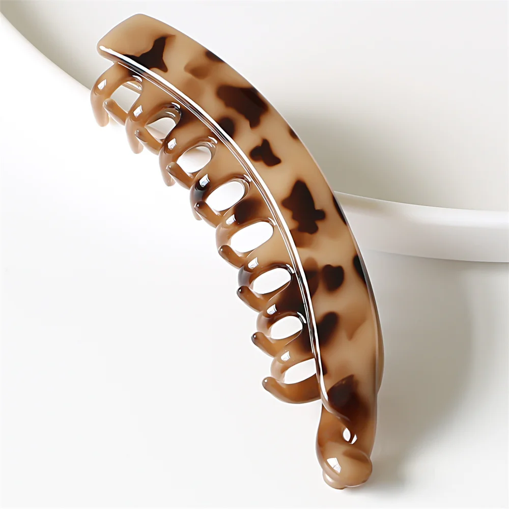 Große einfache vertikale Bananen-Haarspange, mattiert, einfarbig, Haarnadel, zarte Bernstein-Haarklammer, Modeschmuck, Kopfbedeckung für Frauen: Gold