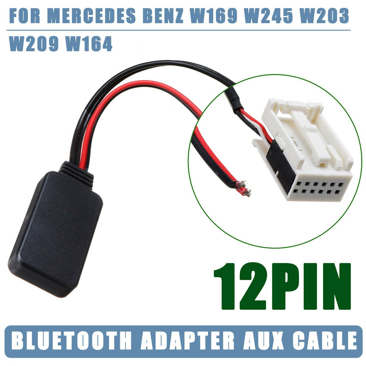 12Stift bluetooth Adapter kabellos Radio Stereo Aux Kabel Für Mercedes für Benz W169 W245 W203 W209 W164