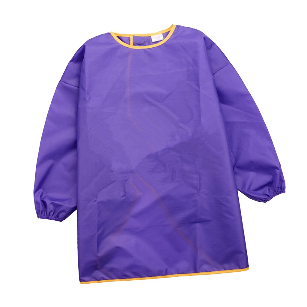 Tablier à manches longues pour enfants, Smock, école de cuisine, peinture, dessin artisanal: Purple M