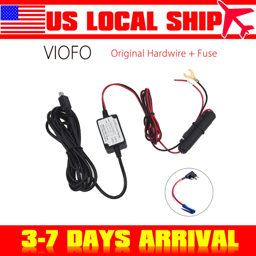 Micro USB Car Driving Recorder Dash Cam Hard Wire Fuse Box Adapter Kit Car Power Charger Cable Hard Wire for A119s A118 A119