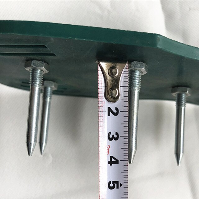 Trädgård gård gräs cultivator markifiering gräsmatta luftare spik skor verktyg kultivator gård trädgård redskap gräsmatta luftare skor sandaler: Armégrön