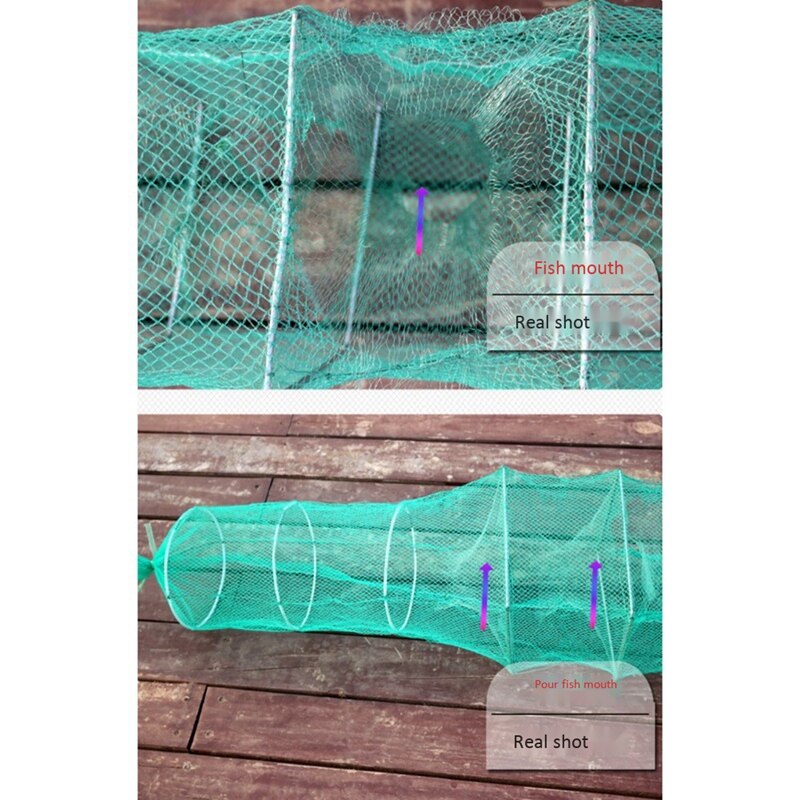 3 Meter Fishing Cage Foldable Fishing Trap Sturdy Pond Fishing Net Durable Crab Lake Lobster Squid Fish Shrimp Catcher