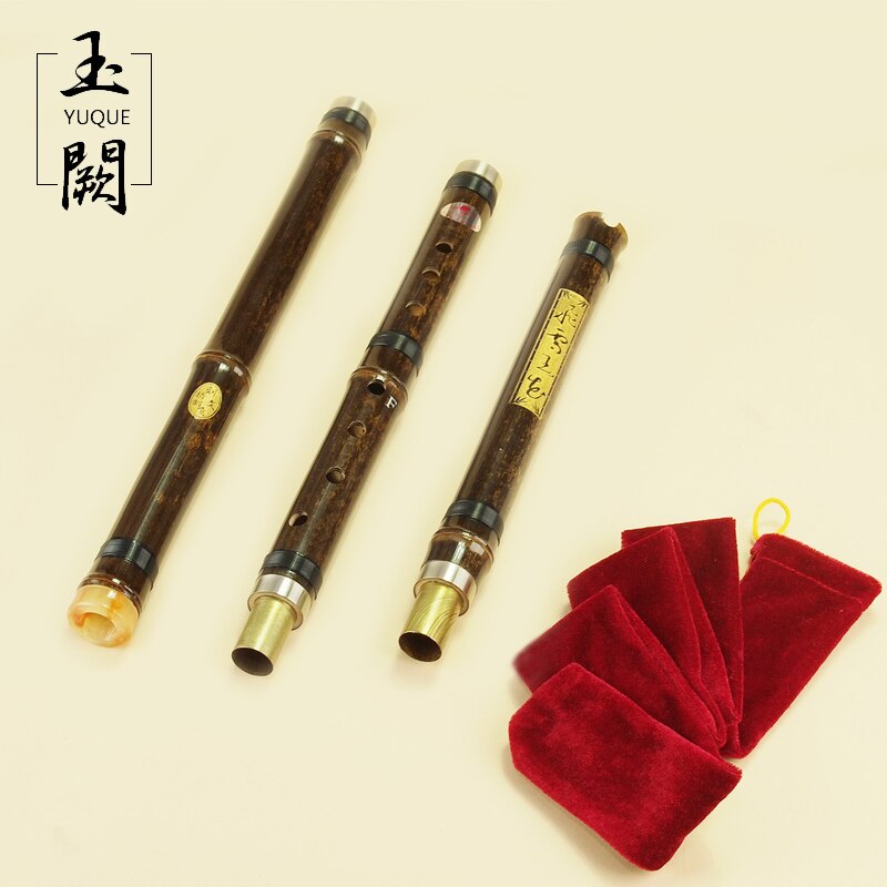 Yuque Professionele Handgemaakte Chinese Verticale Bamboe Fluit/Afneembare Xiao Muziekinstrument Sleutel Van G, F (Drie Sectie)