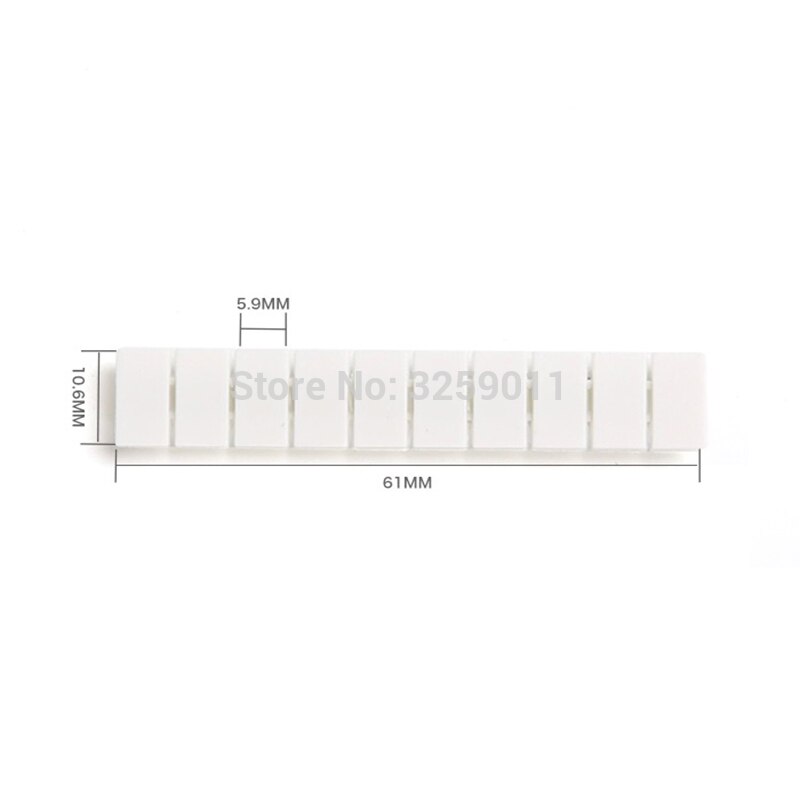 100PCS UK-2.5B UK-5N universal terminal Label ZB6 Marker Strip blank without number white