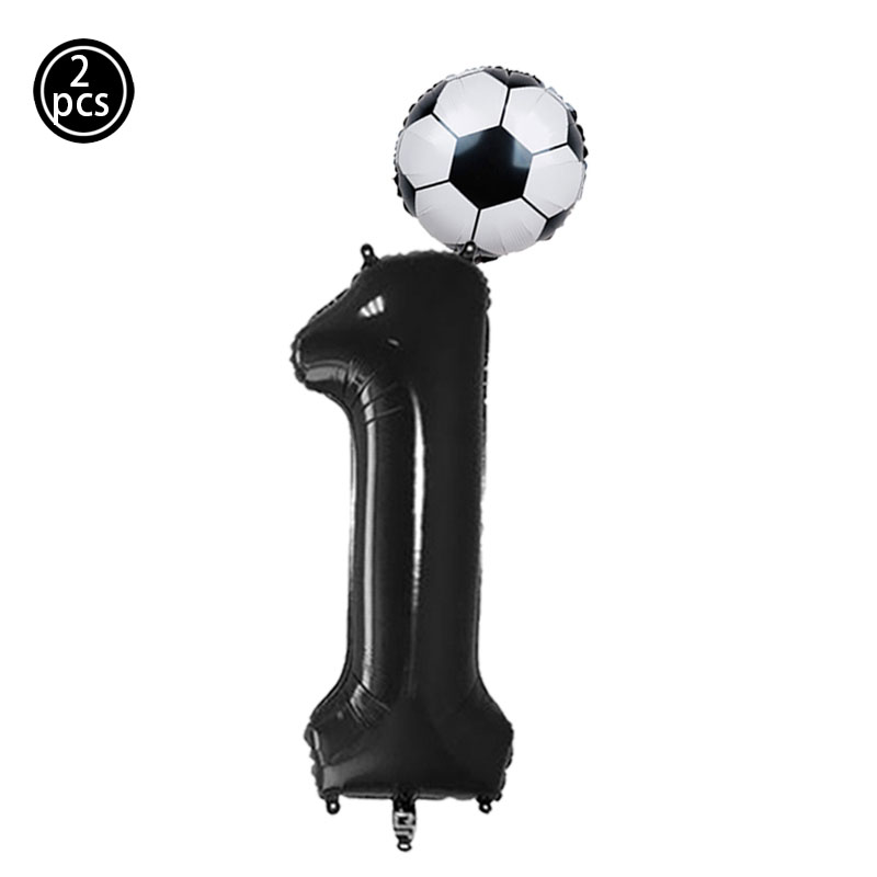 2pcs/lot 32inch Green Number Foil Ballons 18inch Soccer Helium Ballons Football Soccer Birthday Parti Sports Themed Party Decors: DEEP BLUE