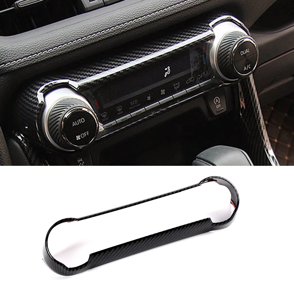 For Toyota Rav 4 Rav4 5 Gen Carbon Fiber Printed ABS Interior Moulding Center Console Dashboard Modify Decoration: Style I