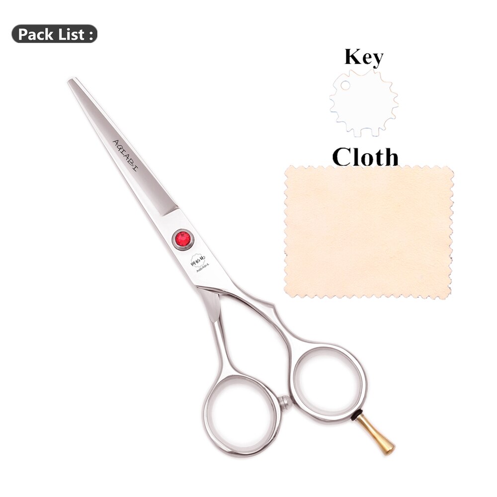 5.5" AQIABI Hair Cut Hairdressing Scissors 440C Thinning Scissors Barber Shears Hair Scissors A1013: A1013 Yin C 55N