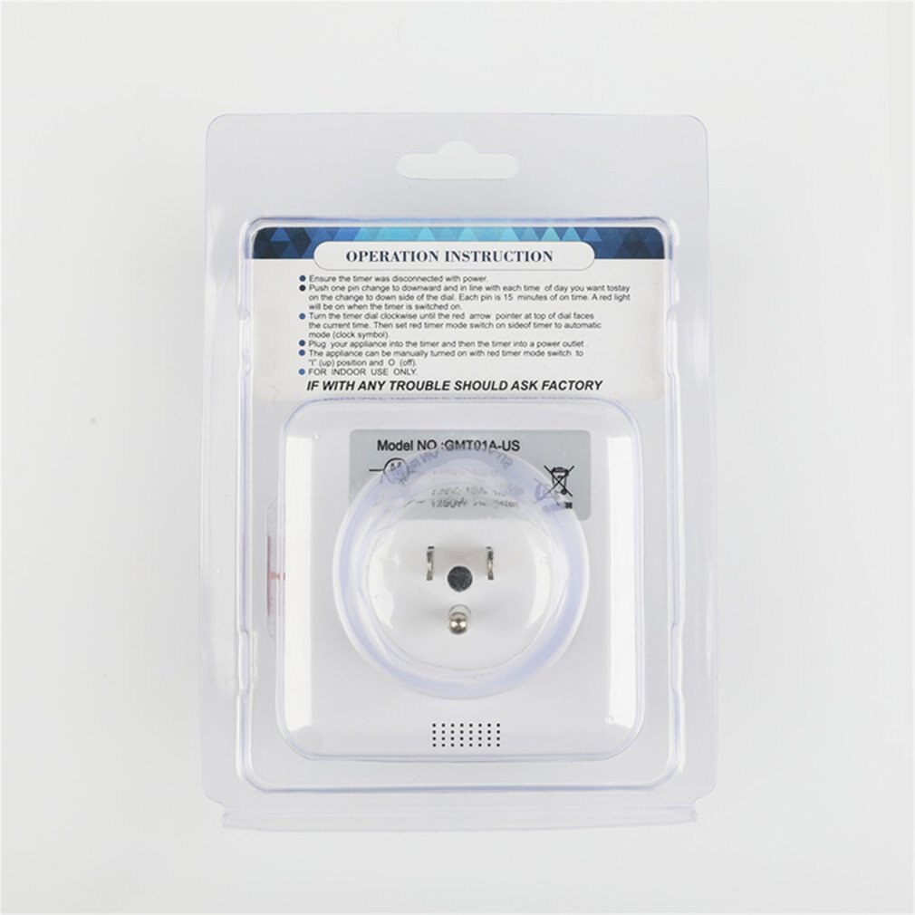 24 Hours Mechanical Programmable Plug in Timer Switch Smart Countdown Indoor Auto Power off Switch Socket