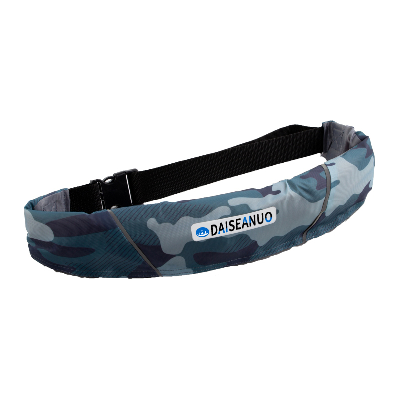 Inflatable Belt Pack Life Jacket for Adults, Fishing Beach Accessories, Buoyancy Aid, Swimming and Survival Jacket, 100N: g / SKY BLUE