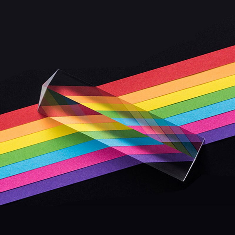 30*30*30*30mm Triangular Prism Rainbow Prisma Crystal Photographic Physics Light Experiment Color Children's Light Experiment