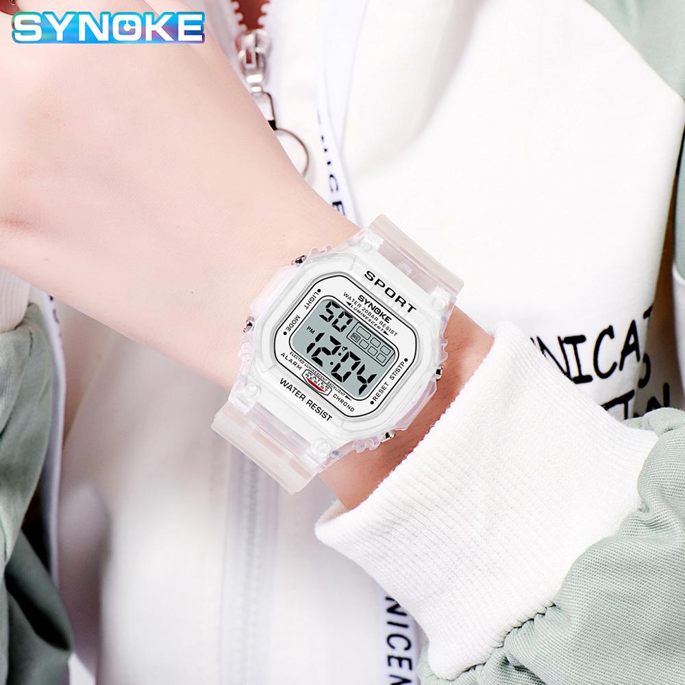 Synoke dames polshorloge koppelhorloge lichtgevend alarm g dames schok elektronisch horloge waterdicht heren digitaal horloge