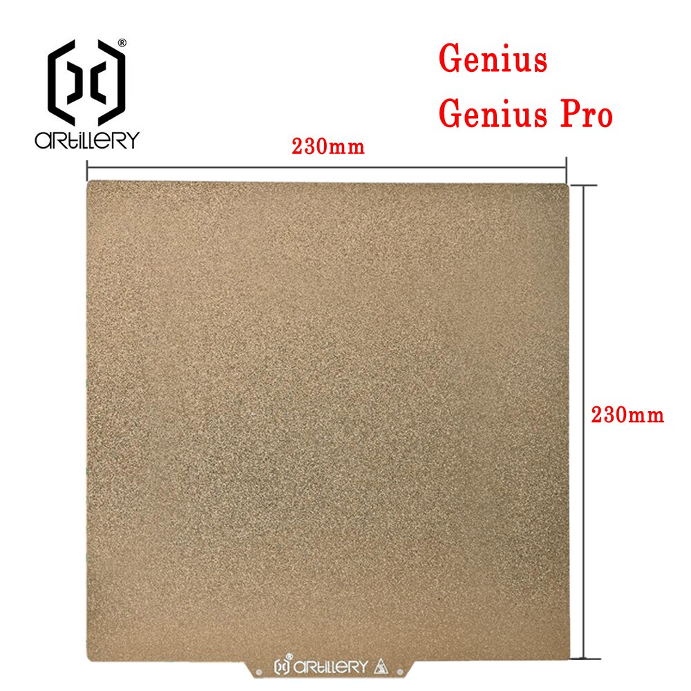 Artillery – pièces d&#39;imprimante 3d PEI, feuille d&#39;acier pour Sidewinder SW-X1 angGenius X2 et Genius Pro base lit thermique: Genius   Genius Pro
