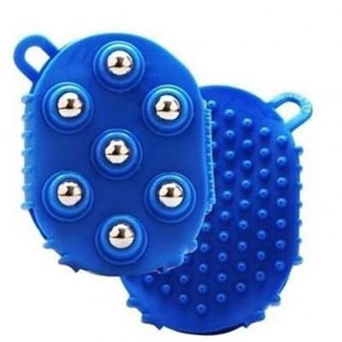 Stainless Steel 360 Degree Rotation 7 Balls Face Neck Leg Arm Body Massager Anti-Cellulite Muscle Pain Relief Relax Massager: Blue