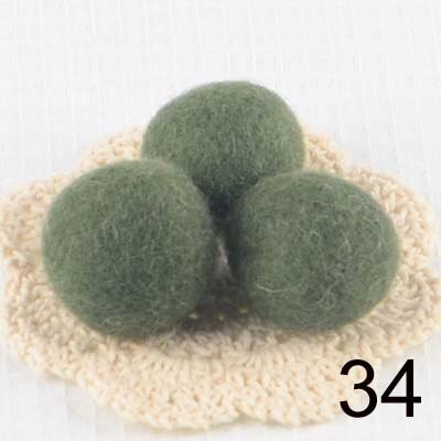 Boules de feutre 100% laine, 50 pièces/lot, 3cm, pompons colorés, matériel artisanal, boules de laine, décoration de salle de noël pour la maison