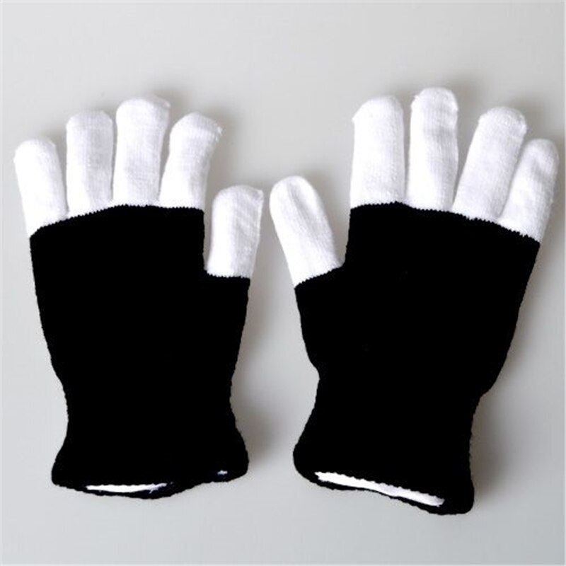 neue Heiße LED glühen Handschuh Rave Licht Blinkt Handschuhe glühen 7 Modus hell hoch Finger Spitze Beleuchtung Party Zubehör 1 stück