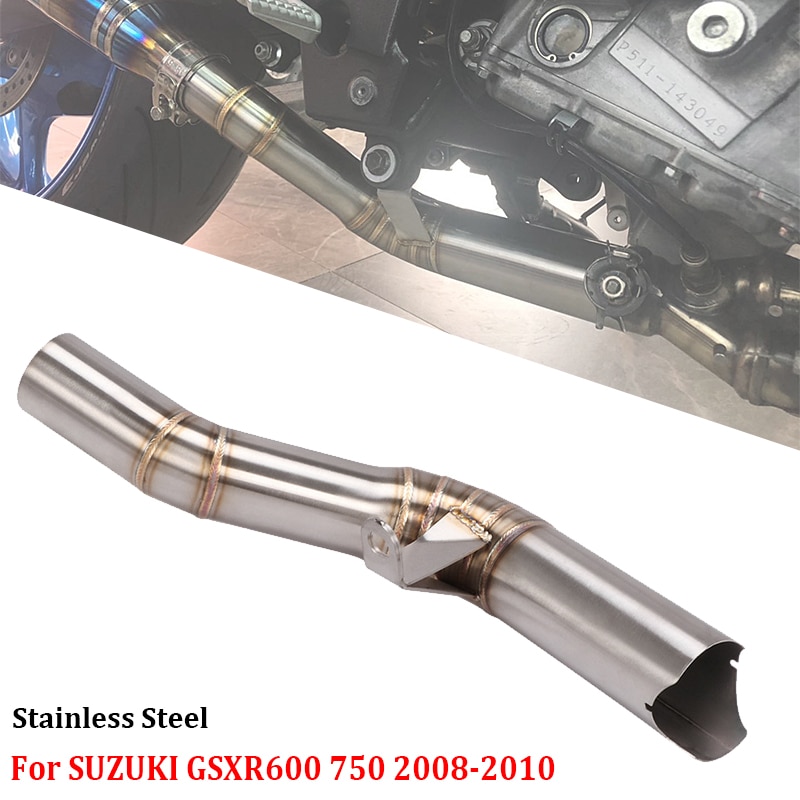 For SUZUKI GSXR 600 750 K8 K9 L1 Stainless Eliminator Exhaust MidPipe Eliminating Link Pipe