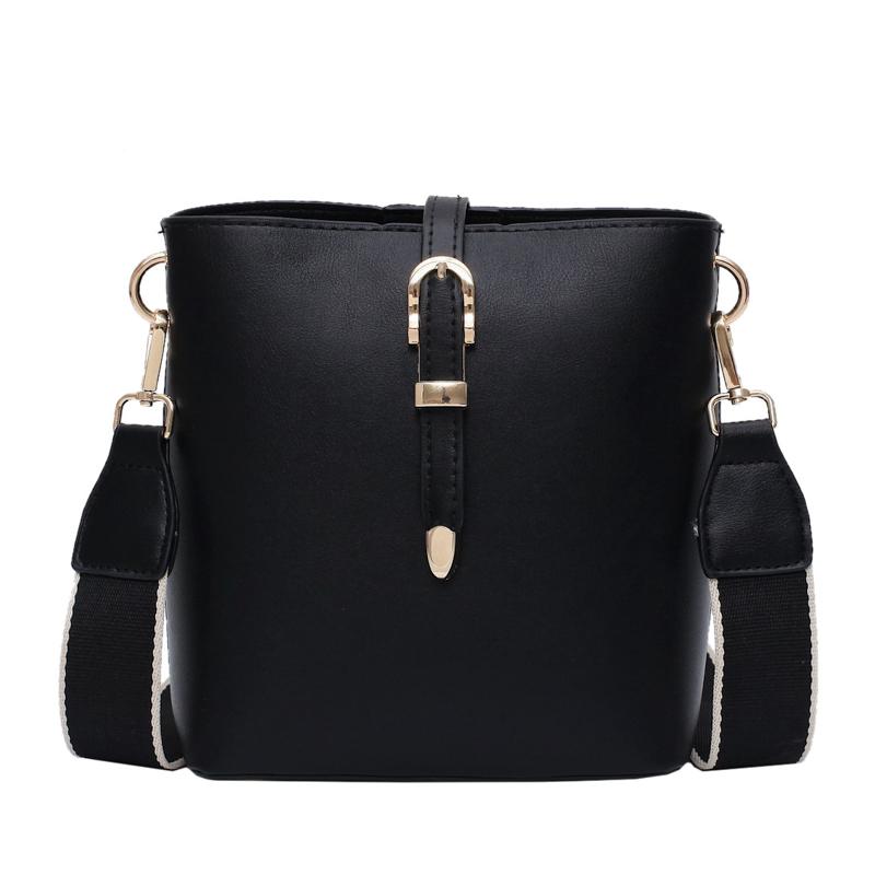 Citron kattunge sommar messenger bag för kvinnor pu läder crossbody väska kvinnlig clutch väska handväskor och portmonnäer bolso mujer: Svart