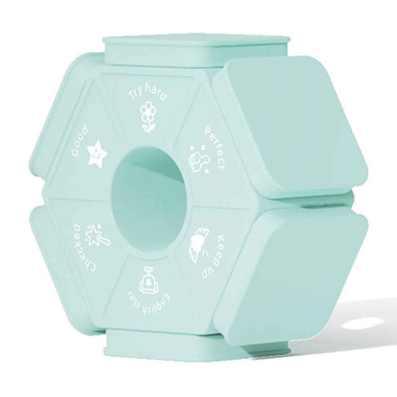 1pcs Seal Six-sided Teacher Seal Award Badge Special for Kids Children QJY99: Army Green