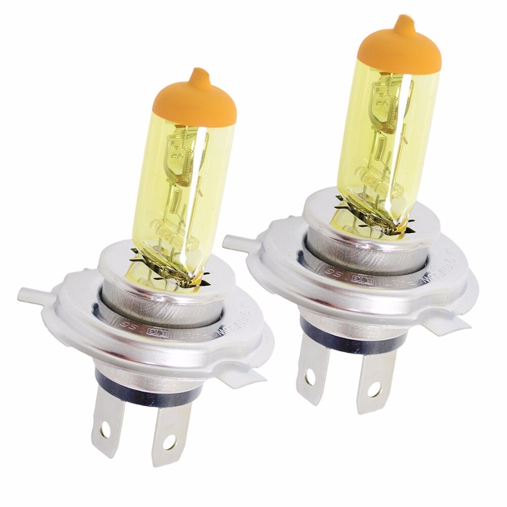 Hippcron H4 Halogen Bulb Yellow 12V 60/55W 3000K 1 Pcs HeadLight Glass Car Light Auto Lamp