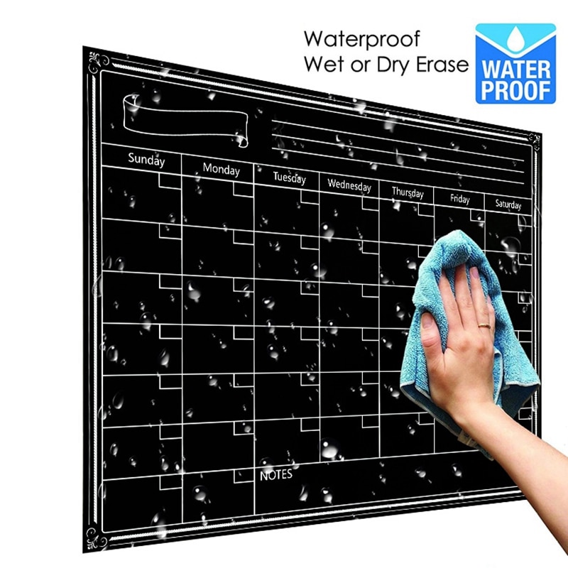 Pizarra blanca A3 planificador mensual tablero de mensajes magnético cocina notas de tablones de anuncios flexibles diarios imán de nevera Calendario de dibujo