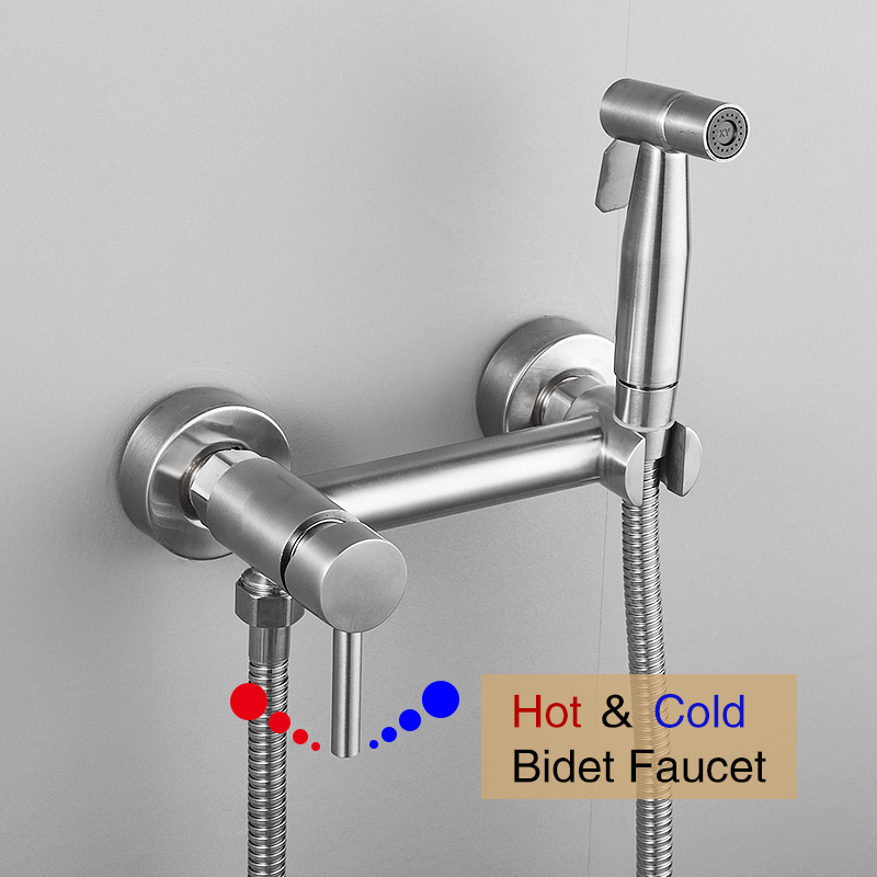 Ula borstad bidéblandare toalettblandare ducha kallvattenblandare kran rund duschspray hygienisk dusch
