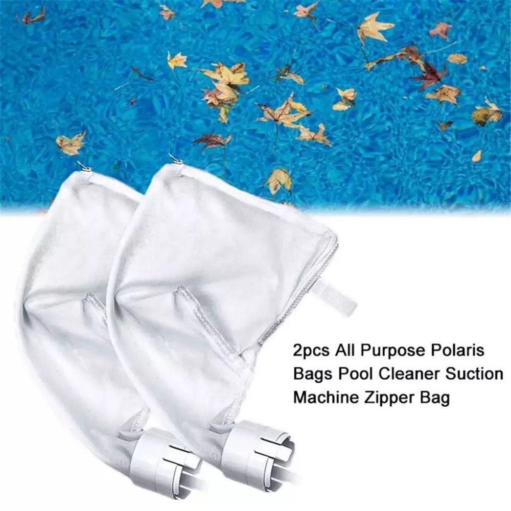 1/2 sacos do líquido de limpeza da piscina da malha do pc, substituição do zíper do saco para polaris 280 & 480 a abertura do líquido de limpeza da piscina faz a malha da piscina n50