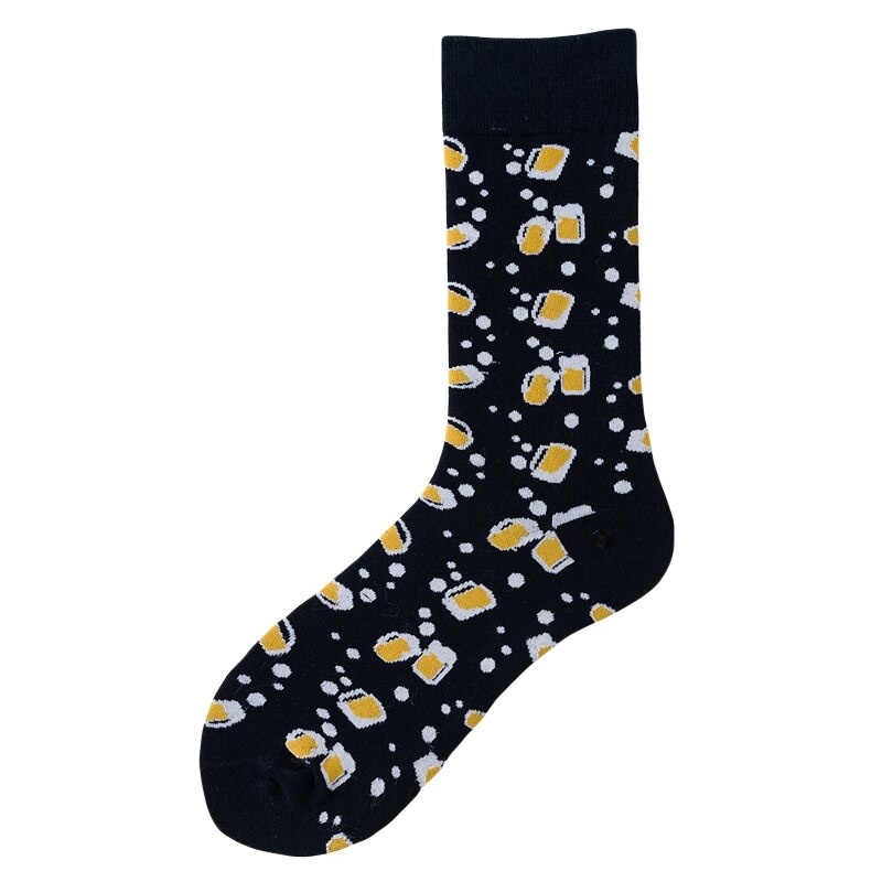 1 par Meias de Algodão Crew Socks Harajuku Streetwear Hip Hop Moda Novidade Funky Bonitos Dos Desenhos Animados Meias Esportivas Quentes