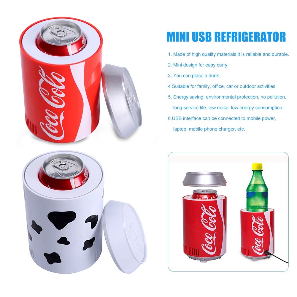 Mini USB Refrigerator Car Office Car Fridge Travel Refrigerator Portable Dual-Use Refrigerator Heat Cooler And Warmer accessory